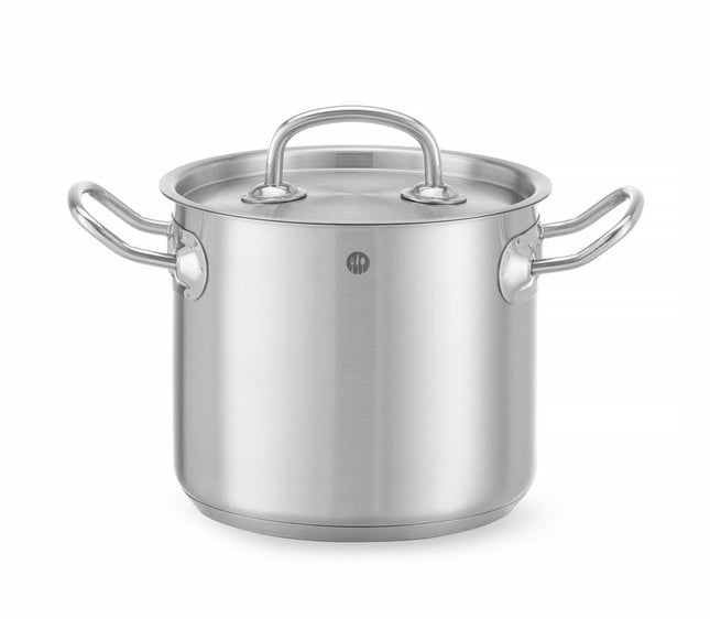 HENDI Kochtopf – hoch - mit Deckel – Kitchen Line – 2.8 l – Ø 160 × H 140 mm – Produktansicht