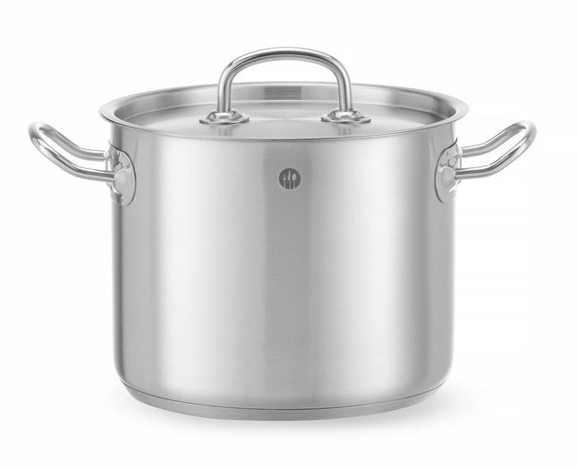 HENDI Kochtopf – hoch - mit Deckel – Kitchen Line – 5 l – Ø 200 × H 160 mm – Produktansicht
