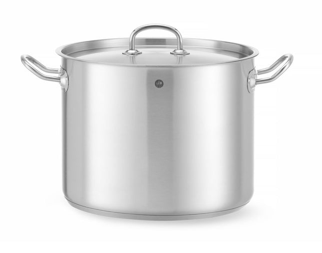 HENDI Kochtopf – hoch - mit Deckel – Kitchen Line – 13.5 l – Ø 280 × H 220 mm – Produktansicht