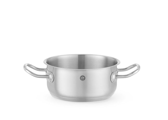 HENDI Kochtopf – niedrig - ohne Deckel – Kitchen Line – 1.4 l – Ø 160 × H 75 mm – Produktansicht