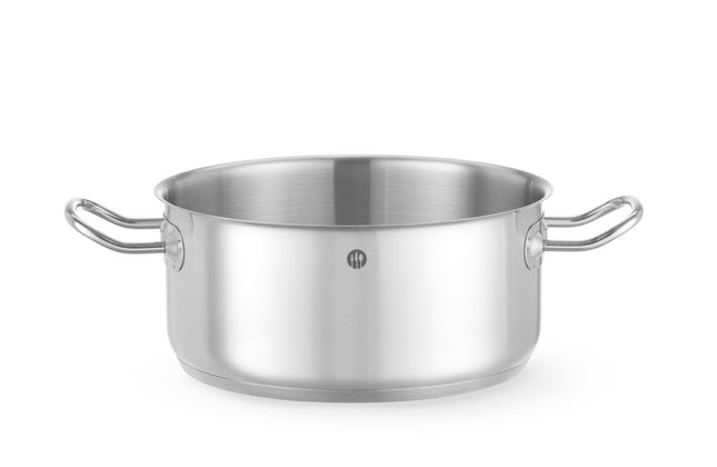 HENDI Kochtopf – niedrig - ohne Deckel – Kitchen Line – 4.9 l – Ø 240 × H 110 mm – Produktansicht