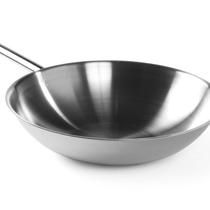 HENDI Wokpfanne – 3-Schichten - ohne Deckel – Ø 360 × H 100 mm – Produktansicht