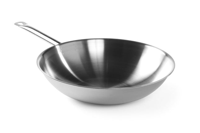 HENDI Wokpfanne – 3-Schichten - ohne Deckel – Ø 360 × H 100 mm – Produktansicht