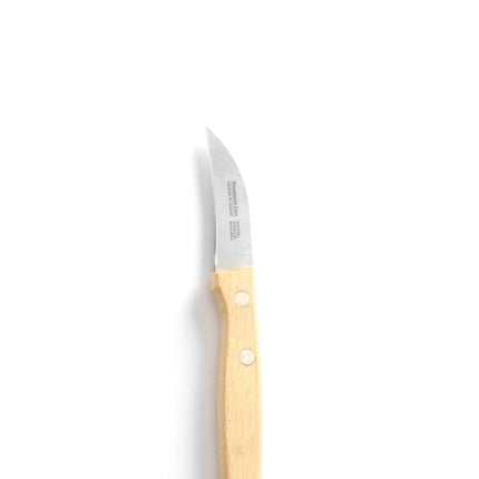 HENDI Schälmesser mit Holzgriff – gebogenes Modell – Holz – 165 mm – Produktansicht