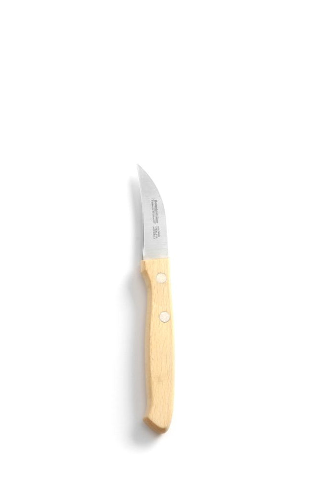 HENDI Schälmesser mit Holzgriff – gebogenes Modell – Holz – 165 mm – Produktansicht