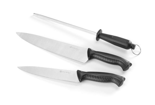HENDI Messerset –  3-teilig – Schwarz – Produktansicht