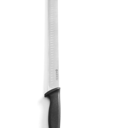 HENDI Schinken- / Lachsmesser – Schwarz – 490 mm – Produktansicht