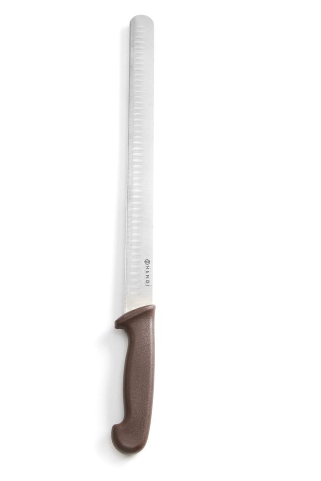 HENDI Schinken- / Lachsmesser – Braun – 490 mm – Produktansicht
