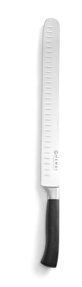 HENDI Schinken- / Lachsmesser – Profi Line – Grantonschliff – Schwarz – 430 mm – Produktansicht