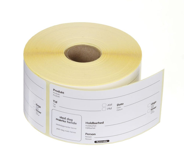 HENDI Lebensmittelrotationsetiketten 100 × 50 mm – 500 Stück – Produktansicht