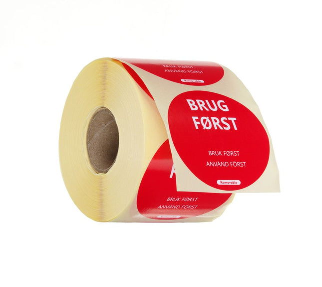 HENDI Lebensmittelsicherheit-Aufkleber – Rot – Ø 50 mm – 500 Stück – Produktansicht