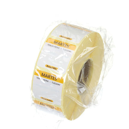 HENDI Täglich anwendbare Lebensmittelsicherheitsetiketten – Gelb – 25 × 25 mm – 1000 Stück – Weitere Produktansicht