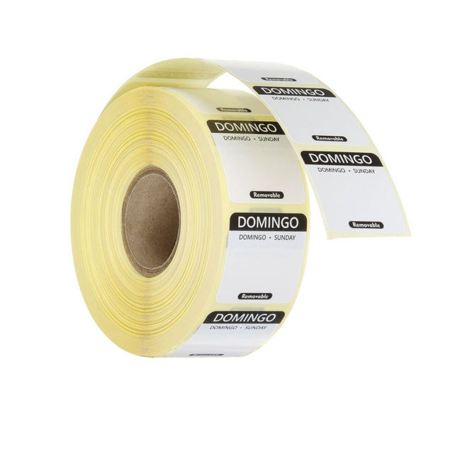 HENDI Täglich anwendbare Lebensmittelsicherheitsetiketten – Schwarz – 25 × 25 mm – 1000 Stück – Produktansicht