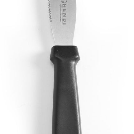 HENDI Brötchenstreicher - Wellenschliff – Schwarz – 210 mm – Produktansicht