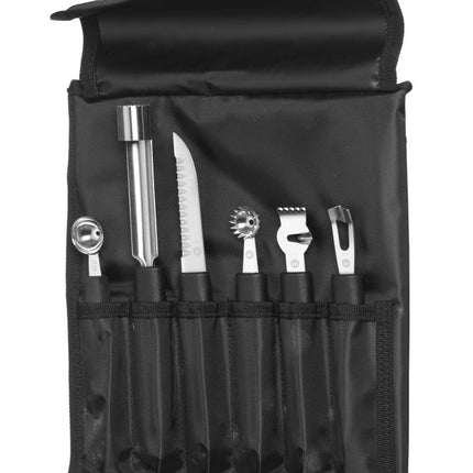 HENDI Dekoriermesserset - 6-teilig – Schwarz – 280 × 100 × 50 mm – weitere Produktansicht