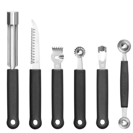 HENDI Dekoriermesserset - 6-teilig – Schwarz – 280 × 100 × 50 mm – Produktansicht