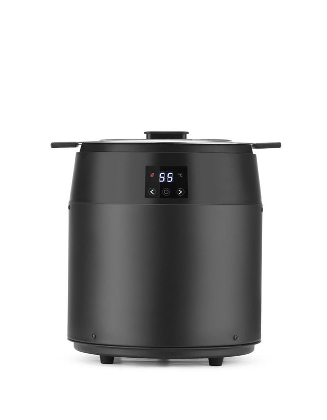 HENDI Suppenkessel ohne Wasser –  10 l – 230 V / 450 W – Schwarz – Ø 330 × H 398 mm – Produktansicht