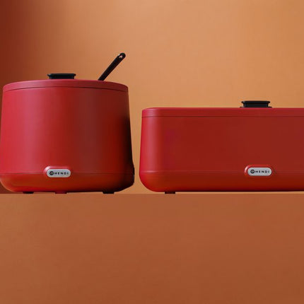 HENDI Suppenkessel UNIQ – designed by Robert Bronwasser – 8 l – Rot – 230 V / 500 W – Ø 365 × H 325 mm – weitere Produktansicht