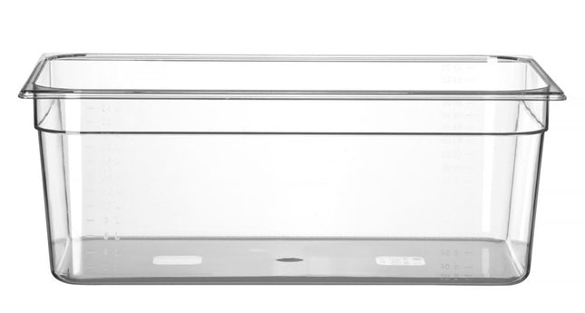 HENDI Gastronorm-Behälter 1 / 1 – Profi Line – GN 1 / 1 – 24 l – Transparent – 530 × 325 × 200 mm – Produktansicht