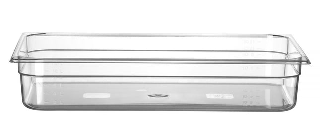 HENDI Gastronorm-Behälter 1 / 1 – Profi Line – GN 1 / 1 – 14 l – Transparent – 530 × 325 × 100 mm – Produktansicht