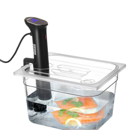 HENDI Gastronorm-Deckel mit Sous-Vide-Stab-Aussparung – GN 1 / 2 – Transparent – 265 × 325 mm – weitere Produktansicht