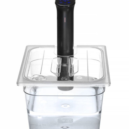 HENDI Gastronorm-Deckel mit Sous-Vide-Stab-Aussparung – GN 1 / 2 – Transparent – 265 × 325 mm – weitere Produktansicht