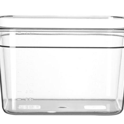 HENDI Gastronorm-Behälter 1 / 2 – Profi Line – GN 1 / 2 – 12.5 l – Transparent – 325 × 265 × 200 mm – Produktansicht