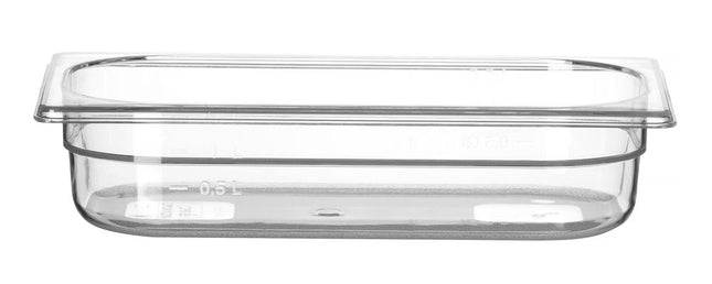 HENDI Gastronorm-Behälter 1 / 3 – Profi Line – GN 1 / 3 – 2.5 l – Transparent – 325 × 176 × 65 mm – Produktansicht