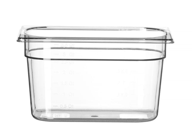HENDI Gastronorm-Behälter 1 / 4 – Profi Line – GN 1 / 4 – 4 l – Transparent – 265 × 162 × 150 mm – Produktansicht