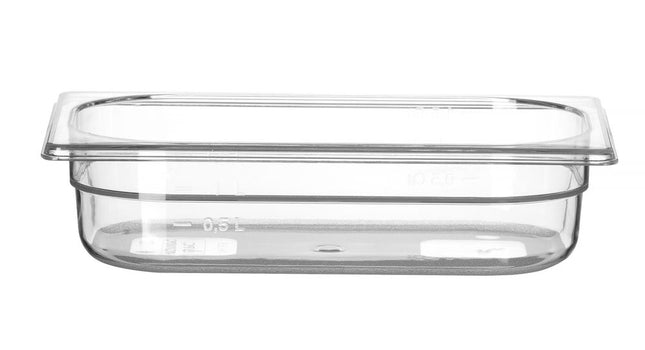 HENDI Gastronorm-Behälter 1 / 4 – Profi Line – GN 1 / 4 – 1.8 l – Transparent – 265 × 162 × 65 mm – Produktansicht