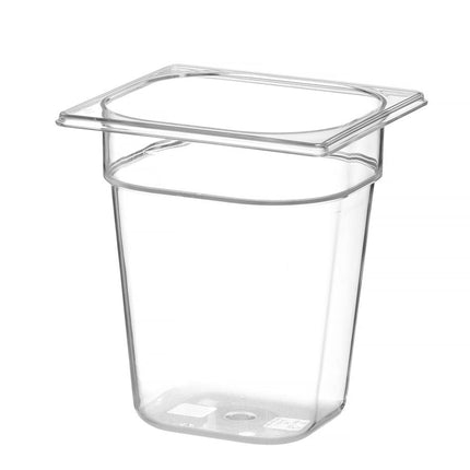 HENDI Gastronorm-Behälter 1 / 6 – Profi Line – GN 1 / 6 – 3.4 l – Transparent – 176 × 162 × 200 mm – weitere Produktansicht