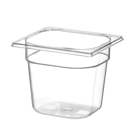HENDI Gastronorm-Behälter 1 / 6 – Profi Line – GN 1 / 6 – 2.4 l – Transparent – 176 × 162 × 150 mm – weitere Produktansicht