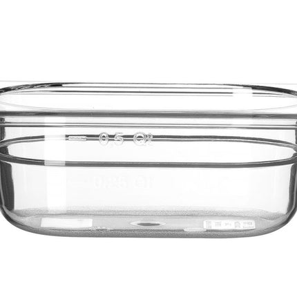 HENDI Gastronorm-Behälter 1 / 9 – Profi Line – GN 1 / 9 – 0.6 l – Transparent – 176 × 108 × 65 mm – Produktansicht