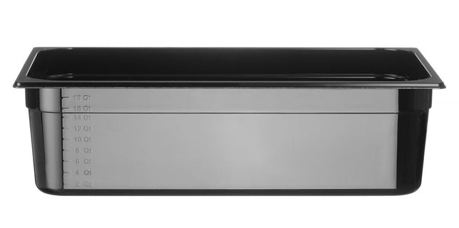 HENDI Gastronorm-Behälter 1 / 1 – Profi Line – GN 1 / 1 – 21 l – Schwarz – 530 × 325 × 150 mm – Produktansicht