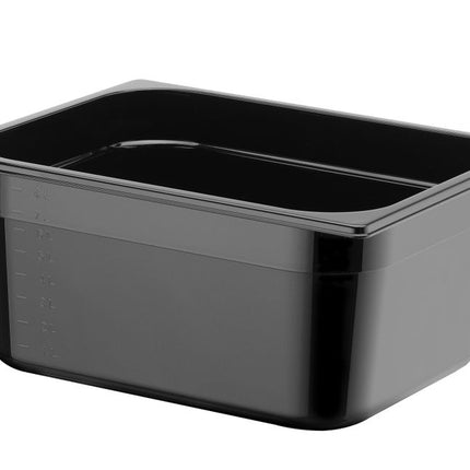 HENDI Gastronorm-Behälter 1 / 2 – Profi Line – GN 1 / 2 – 9.5 l – Schwarz – 325 × 265 × 150 mm – weitere Produktansicht