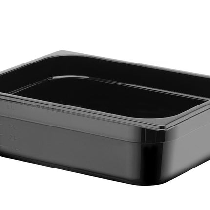 HENDI Gastronorm-Behälter 1 / 2 – Profi Line – GN 1 / 2 – 6.5 l – Schwarz – 325 × 265 × 100 mm – weitere Produktansicht