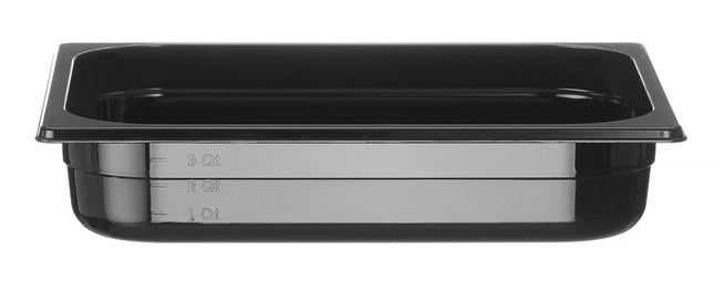 HENDI Gastronorm-Behälter 1 / 2 – Profi Line – GN 1 / 2 – 4 l – Schwarz – 325 × 265 × 65 mm – Produktansicht