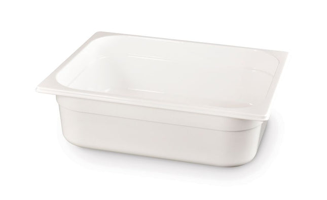 HENDI Gastronorm-Behälter 1 / 2 – GN 1 / 2 – 6.5 l – Weiß – 325 × 265 × 100 mm – Produktansicht