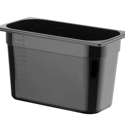 HENDI Gastronorm-Behälter 1 / 3 – Profi Line – GN 1 / 3 – 7.8 l – Schwarz – 325 × 176 × 200 mm – weitere Produktansicht