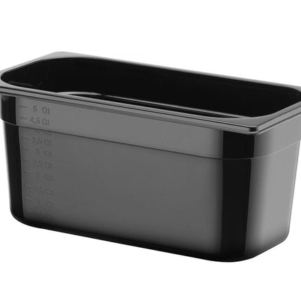 HENDI Gastronorm-Behälter 1 / 3 – Profi Line – GN 1 / 3 – 5.7 l – Schwarz – 325 × 176 × 150 mm – weitere Produktansicht