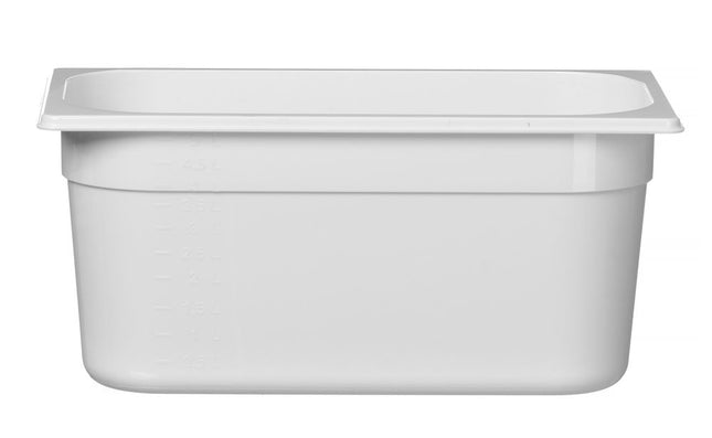 HENDI Gastronorm-Behälter 1 / 3 – GN 1 / 3 – 5.7 l – Weiß – 325 × 176 × 150 mm – Produktansicht