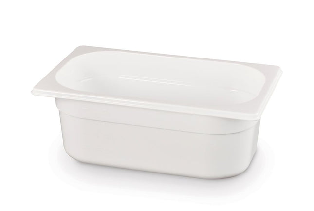 HENDI Gastronorm-Behälter 1 / 4 – GN 1 / 4 – 2.8 l – Weiß – 265 × 162 × 100 mm – Produktansicht