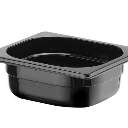 HENDI Gastronorm-Behälter 1 / 6 – Profi Line – GN 1 / 6 – 1 l – Schwarz – 176 × 162 × 65 mm – weitere Produktansicht