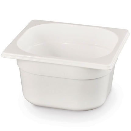 HENDI Gastronorm-Behälter 1 / 6 – GN 1 / 6 – 2.4 l – Weiß – 176 × 162 × 150 mm – Produktansicht