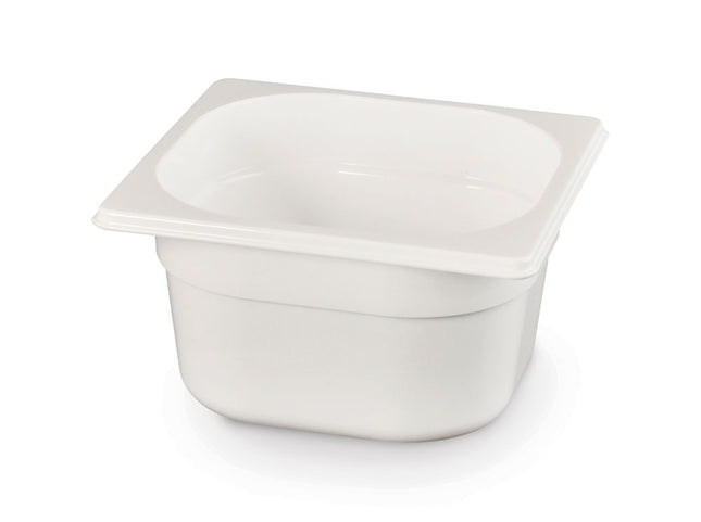 HENDI Gastronorm-Behälter 1 / 6 – GN 1 / 6 – 2.4 l – Weiß – 176 × 162 × 150 mm – Produktansicht