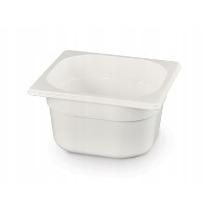 HENDI Gastronorm-Behälter 1 / 6 – GN 1 / 6 – 1 l – Weiß – 176 × 162 × 65 mm – Produktansicht