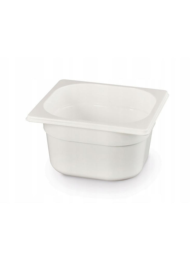 HENDI Gastronorm-Behälter 1 / 6 – GN 1 / 6 – 1 l – Weiß – 176 × 162 × 65 mm – Produktansicht