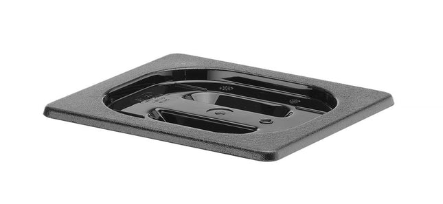 HENDI Gastronorm-Deckel – GN 1 / 6 – Schwarz – 176 × 162 mm – Produktansicht