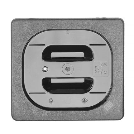 HENDI Gastronorm-Deckel – GN 1 / 6 – Schwarz – 176 × 162 mm – weitere Produktansicht