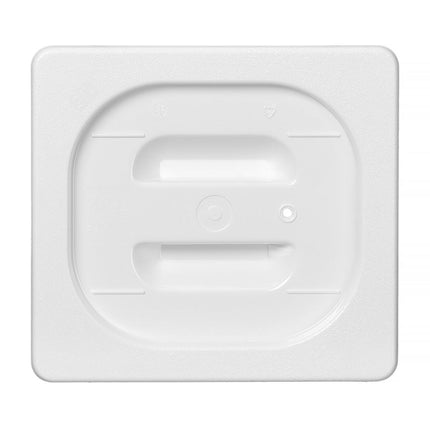 HENDI Gastronorm Deckel – GN 1 / 6 – Weiß – 176 × 162 mm – weitere Produktansicht